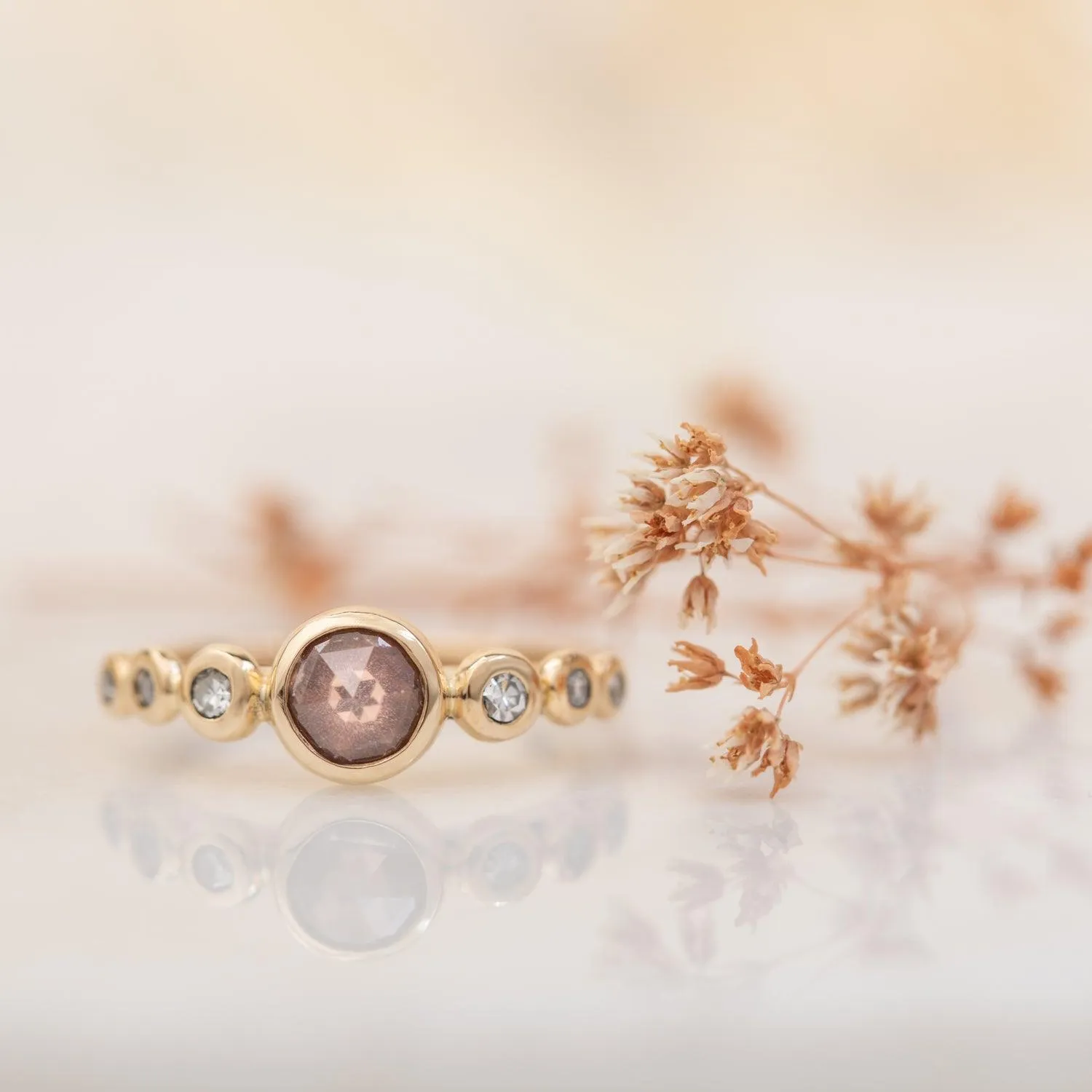 Elowyn - Zircon & Diamond Ring