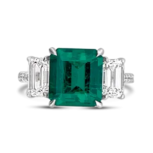 Emerald and Diamond Ring
