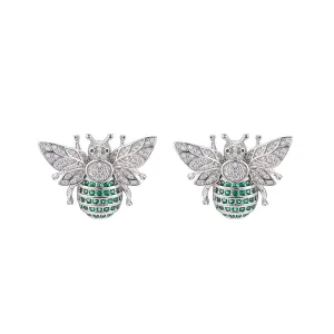 Emerald Bee Statement Earrings