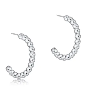 enewton beaded classic post hoop - 3mm sterling