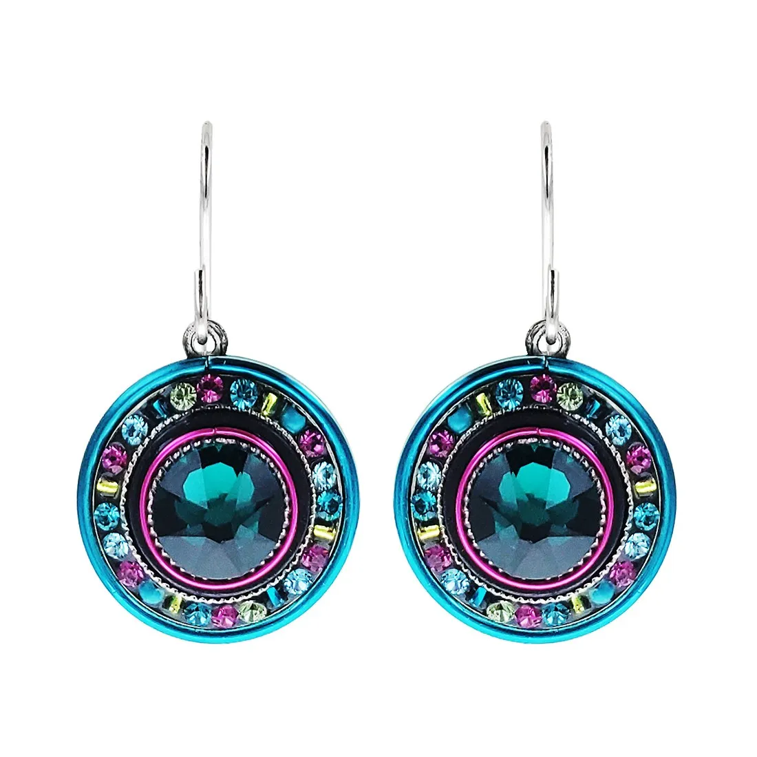 Firefly Mosaics Emerald Dolce Vita Circle Earrings