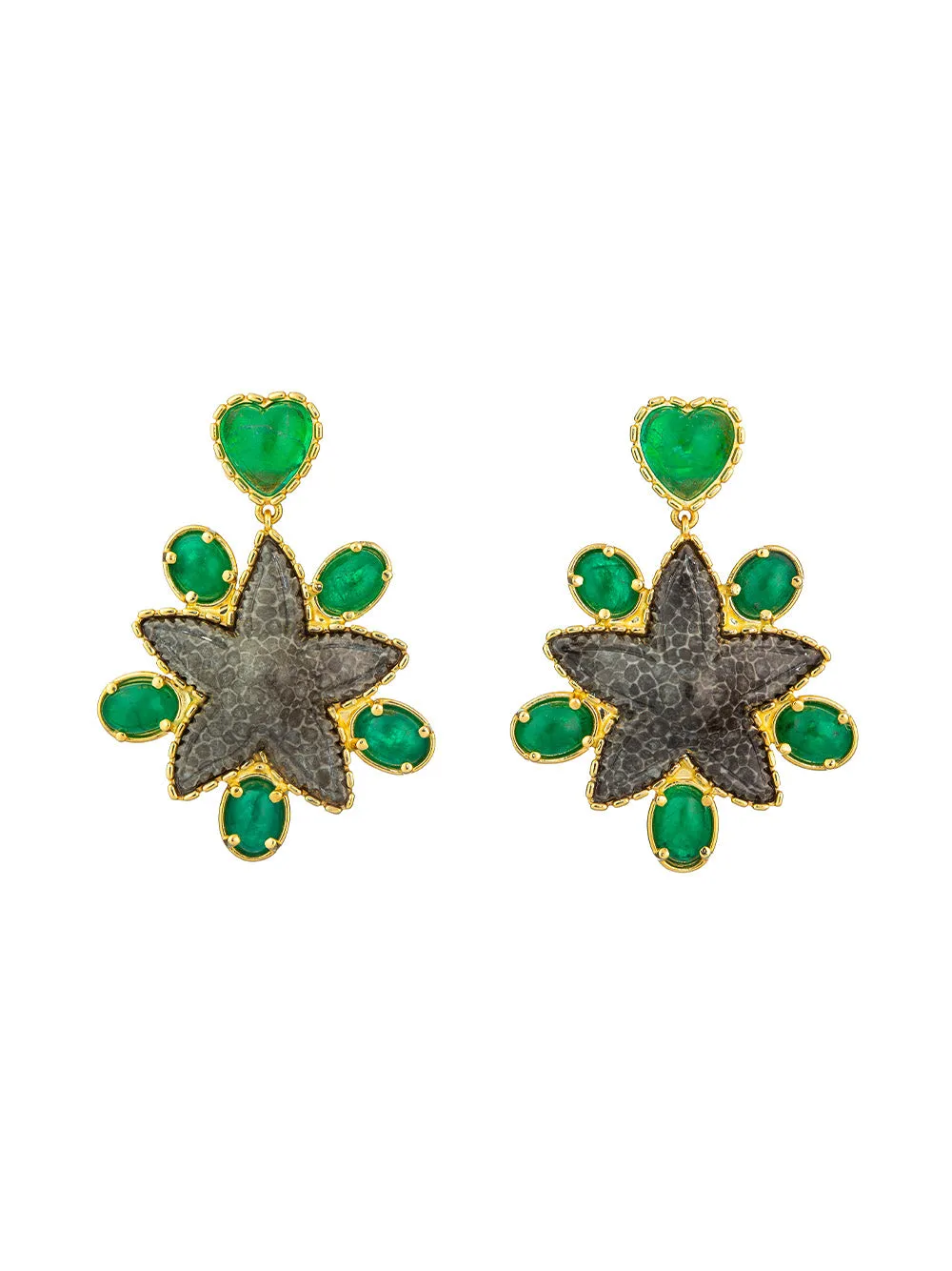 Fossil Starfish Earrings