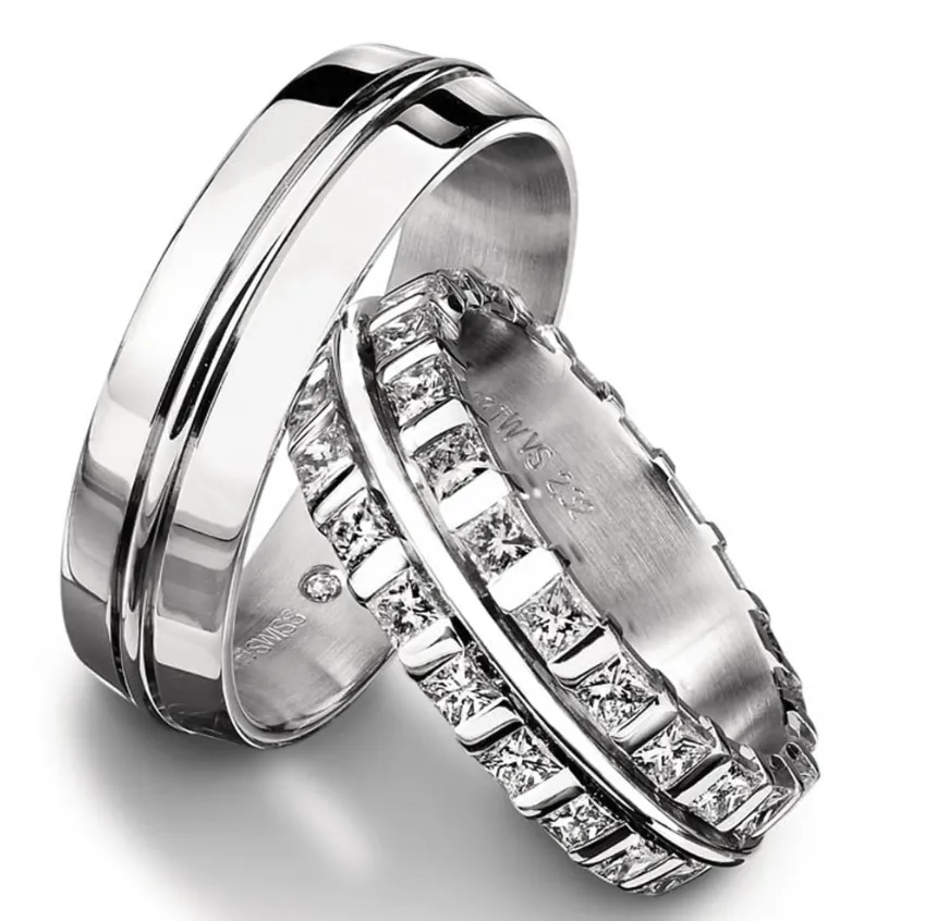 Furrer Jacot Full set TWVS 2.43 ct diamond palladium ring