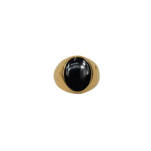 Gold Oval Signet Ring