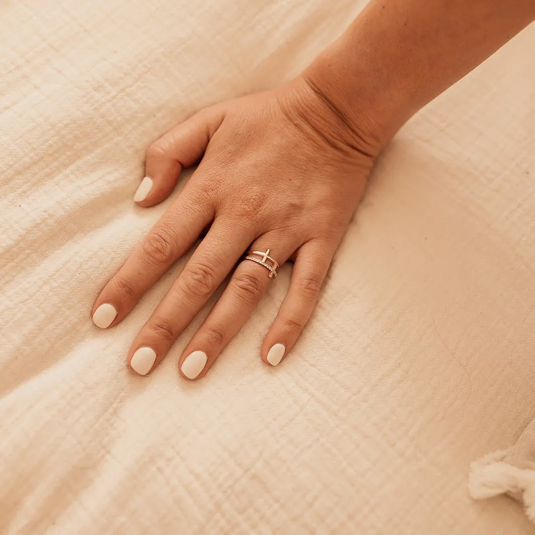 Golden Sunbeam Ring - Sterling Silver