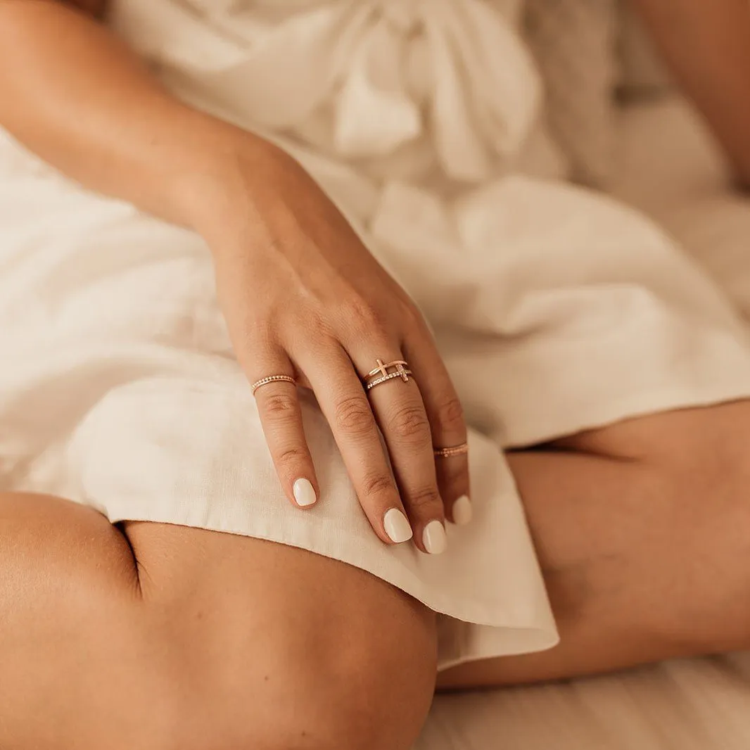 Golden Sunbeam Ring - Sterling Silver