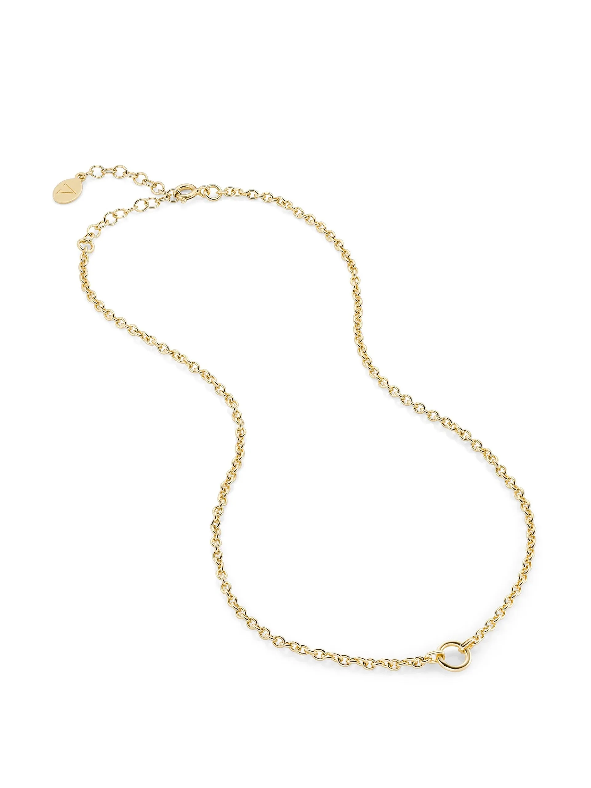 Green Agate charm on carrier chain