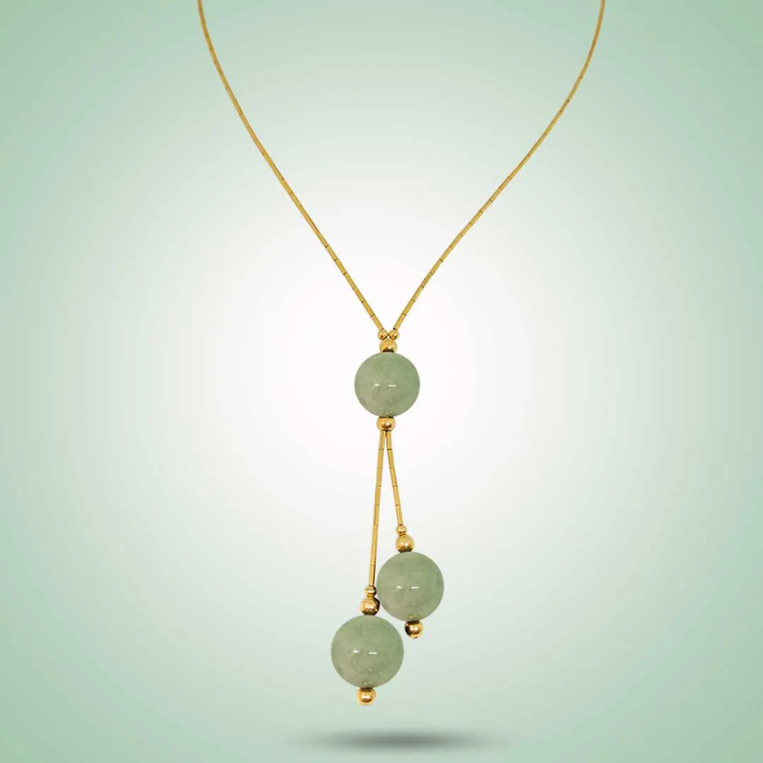 Green 'Y' Necklace