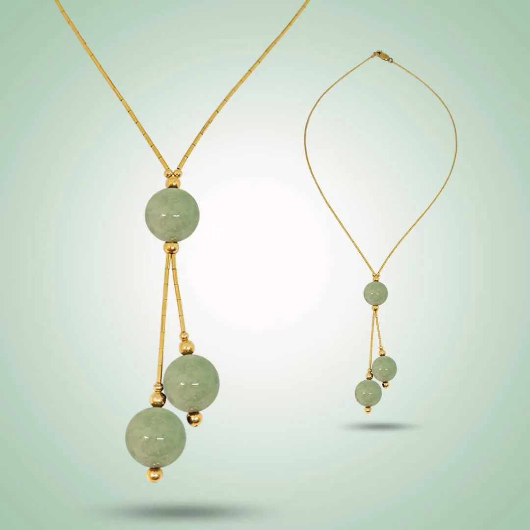 Green 'Y' Necklace