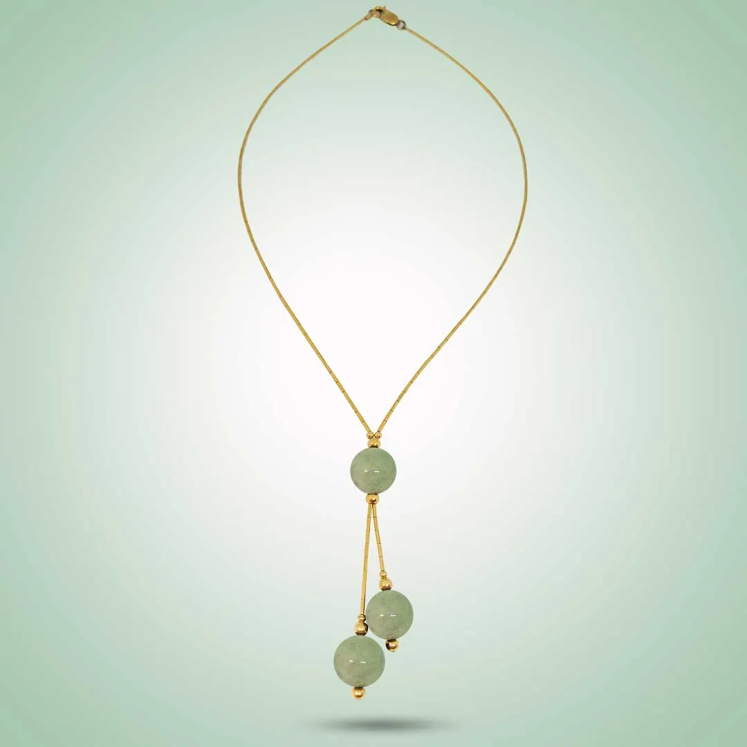 Green 'Y' Necklace
