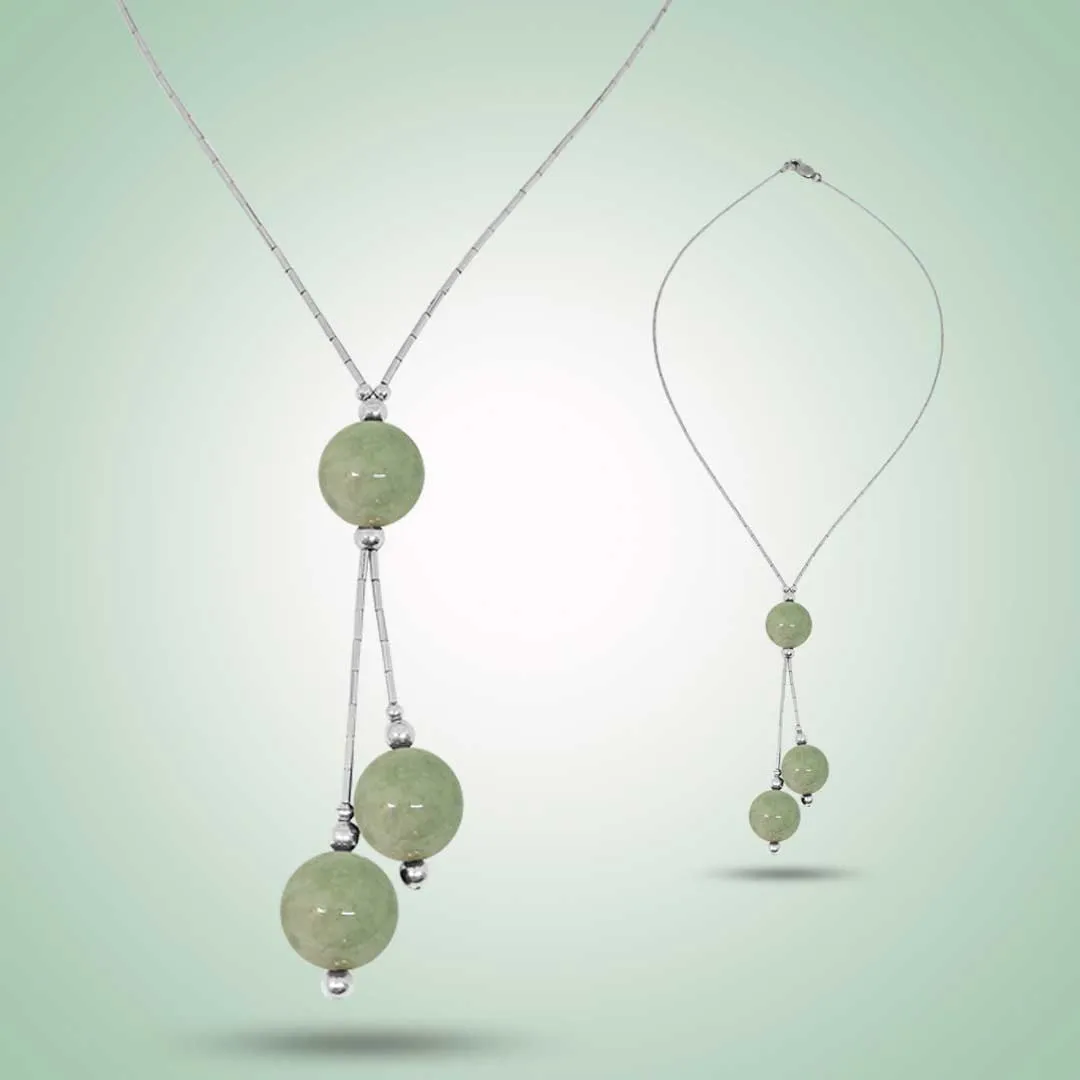 Green 'Y' Necklace