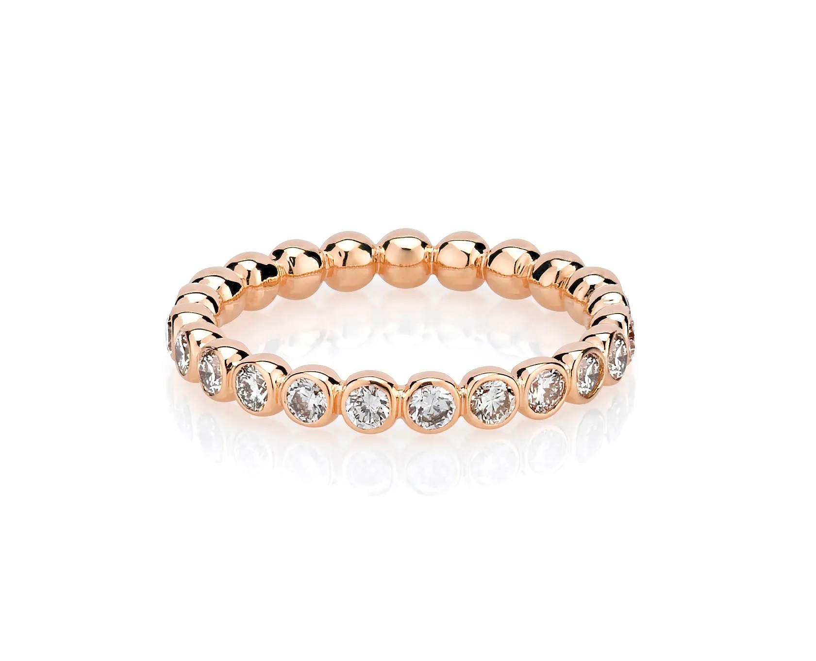 Halfway 14K Diamond Ball Ring