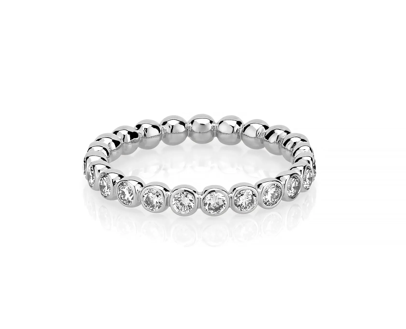 Halfway 14K Diamond Ball Ring