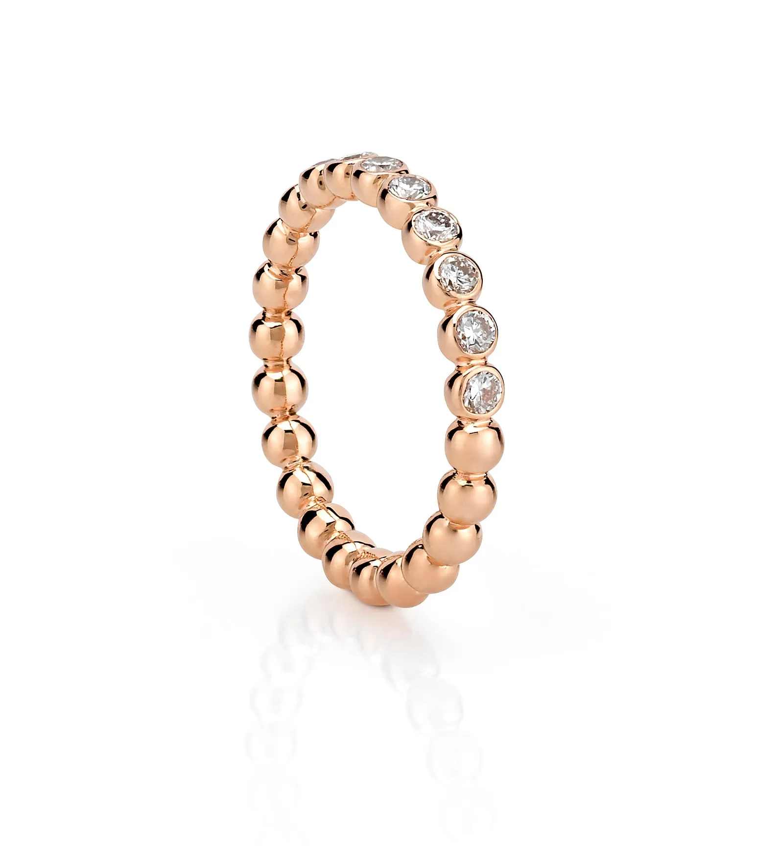 Halfway 14K Diamond Ball Ring