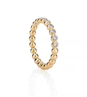Halfway 14K Diamond Ball Ring