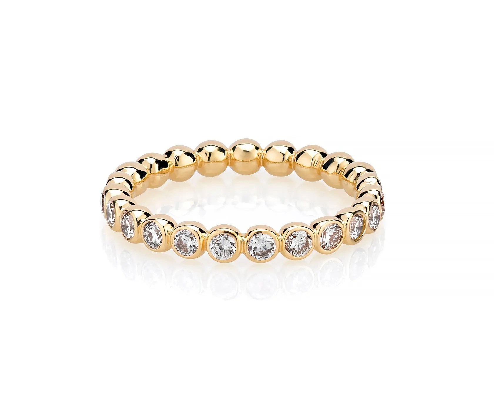 Halfway 14K Diamond Ball Ring