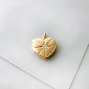Heart 14K Gold Vermeil Locket Pendant