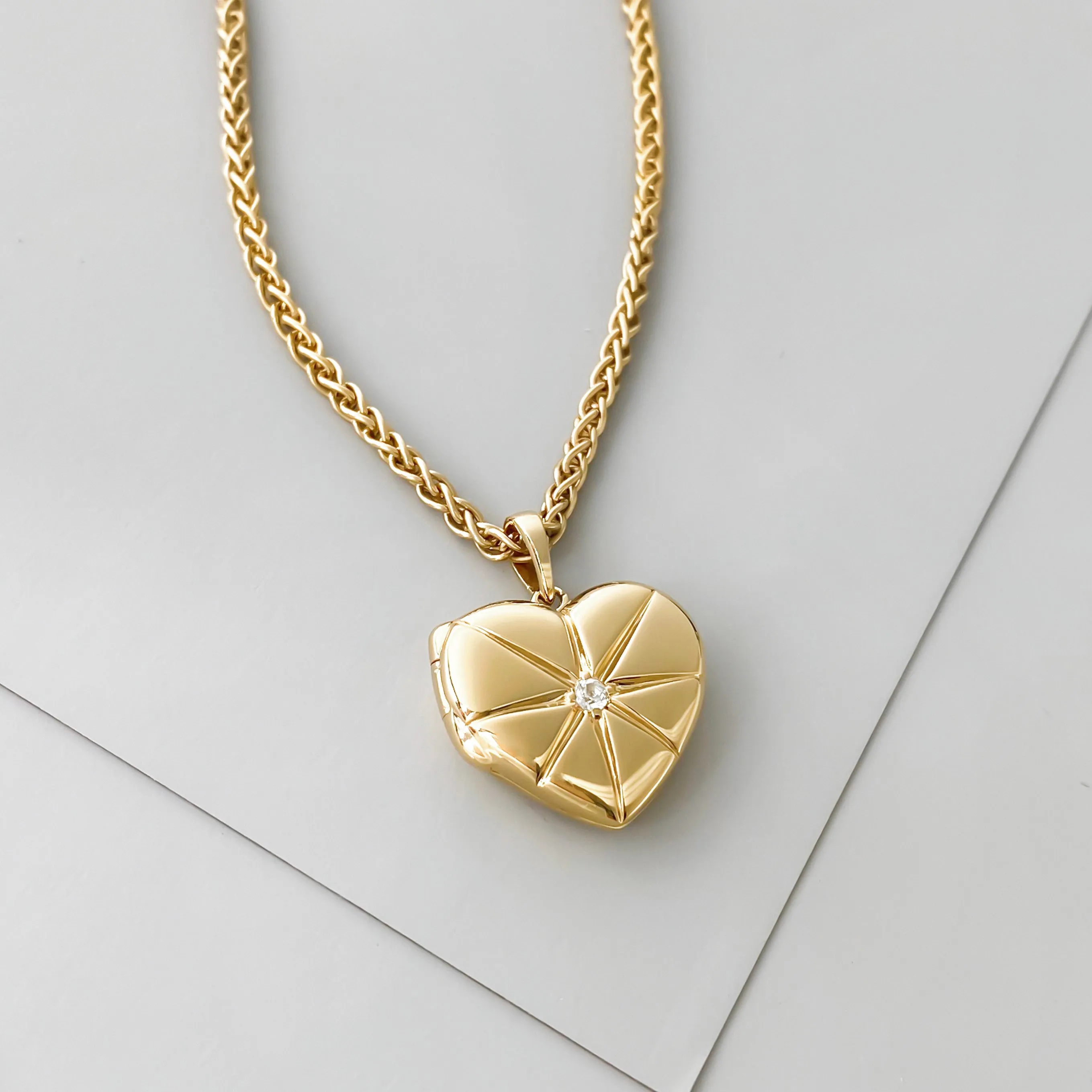 Heart 14K Gold Vermeil Locket Pendant