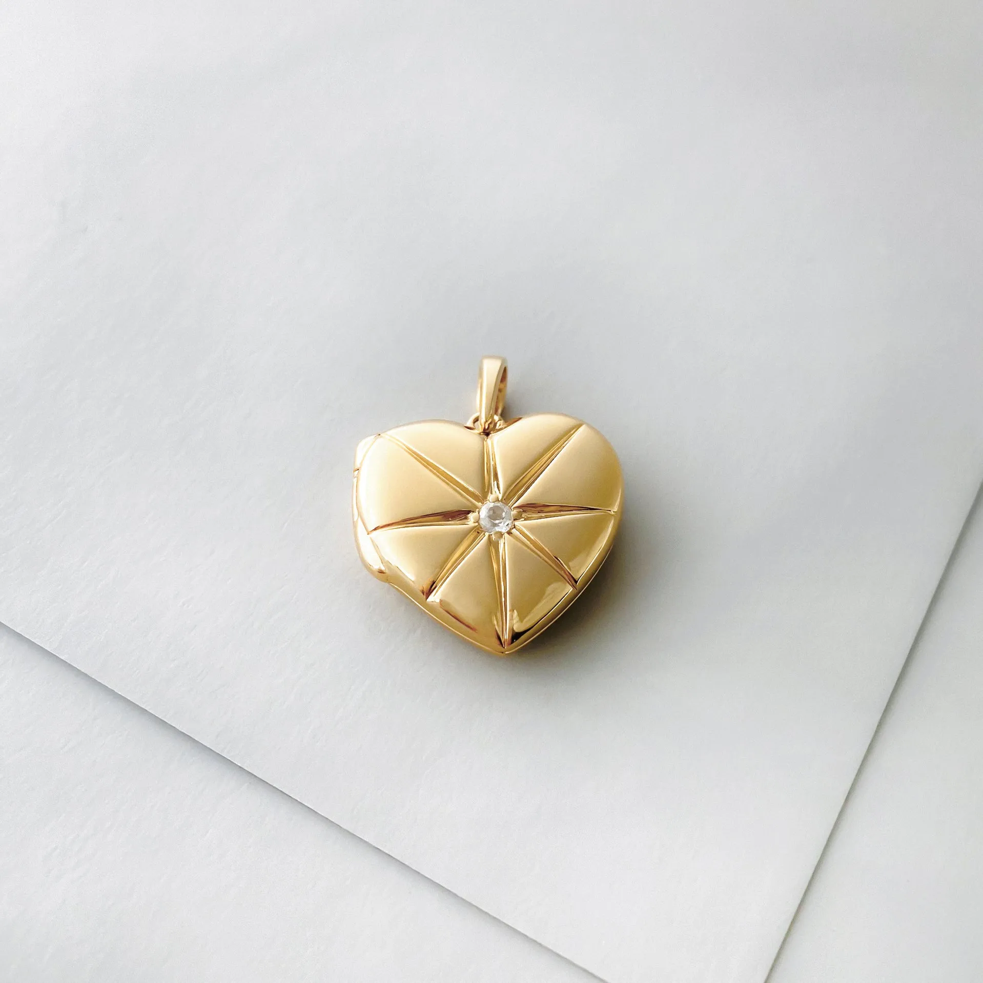 Heart 14K Gold Vermeil Locket Pendant