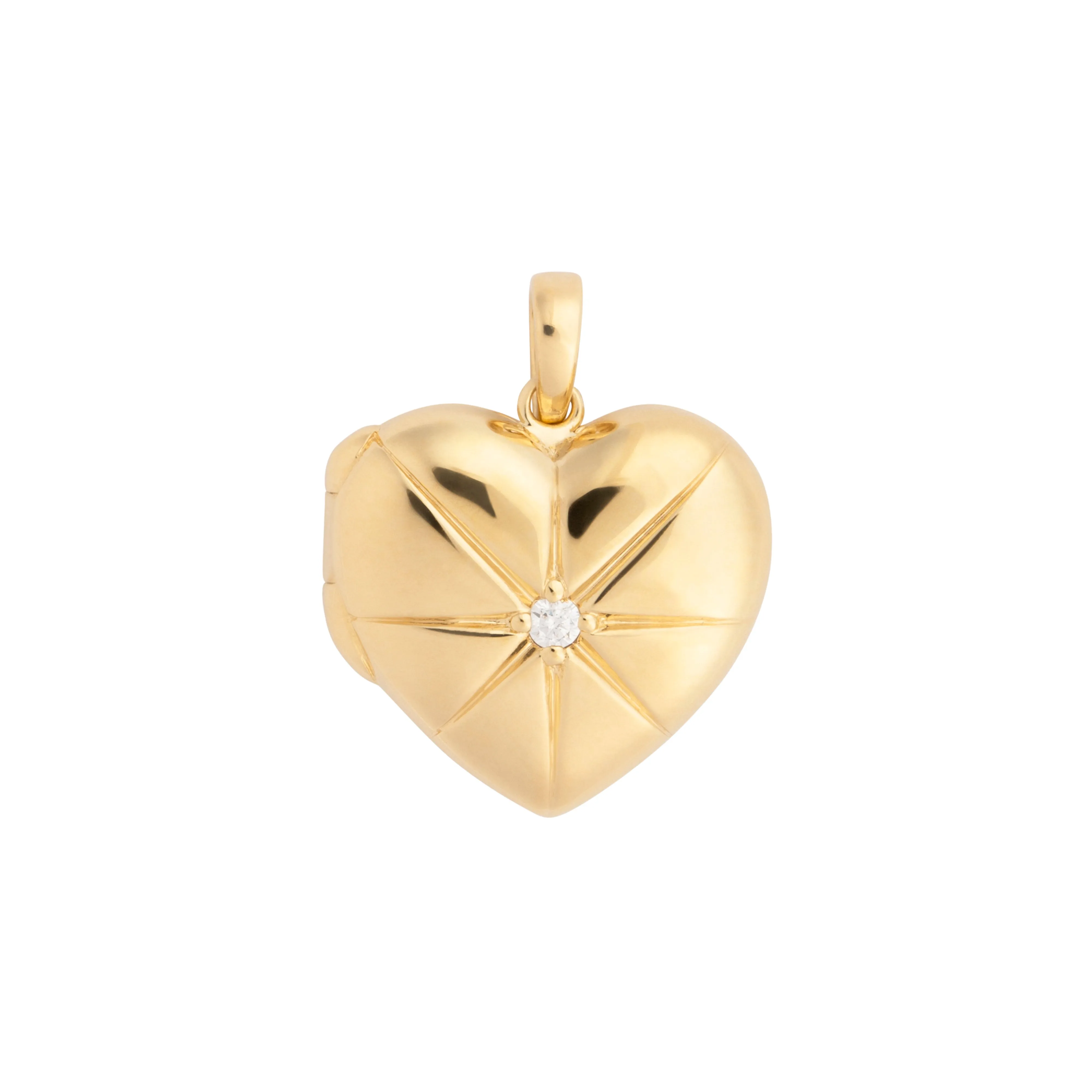 Heart 14K Gold Vermeil Locket Pendant