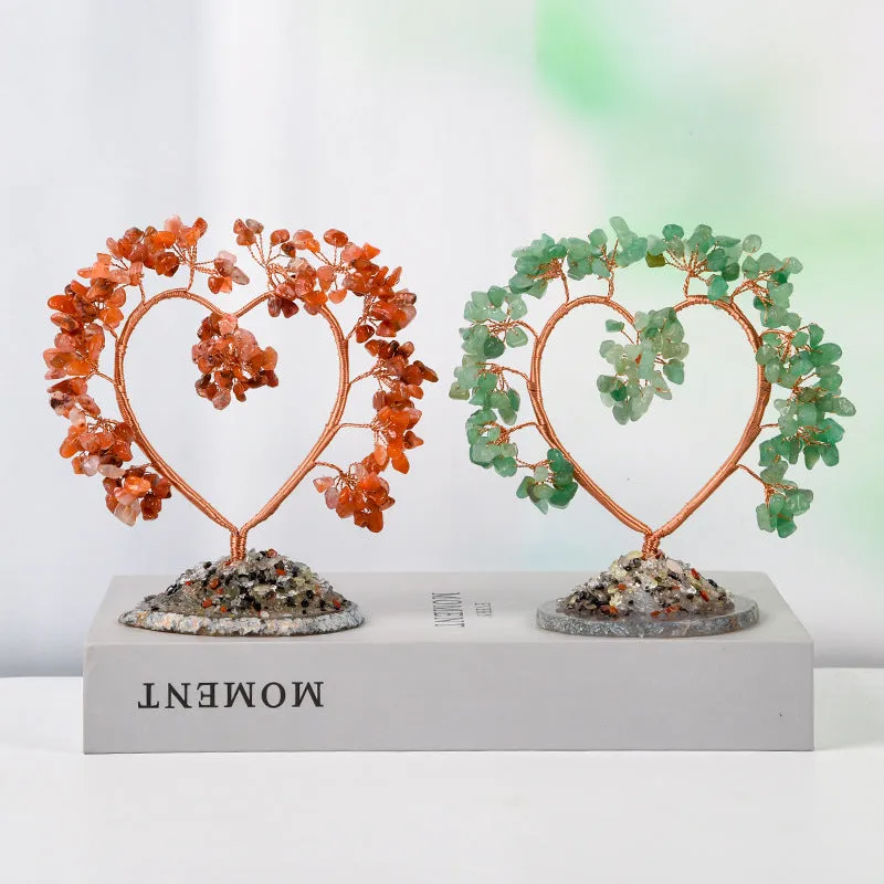Heart Gemstone Chips Tree