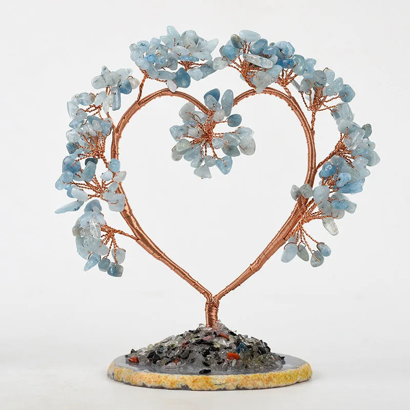 Heart Gemstone Chips Tree
