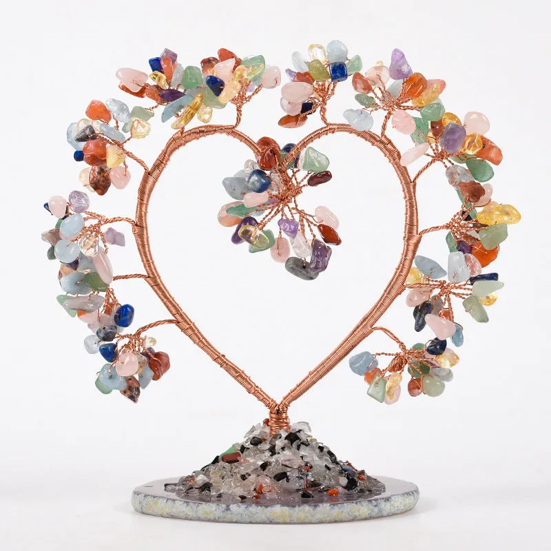 Heart Gemstone Chips Tree