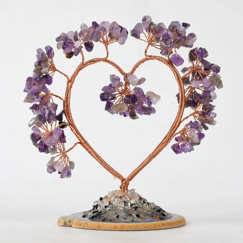 Heart Gemstone Chips Tree
