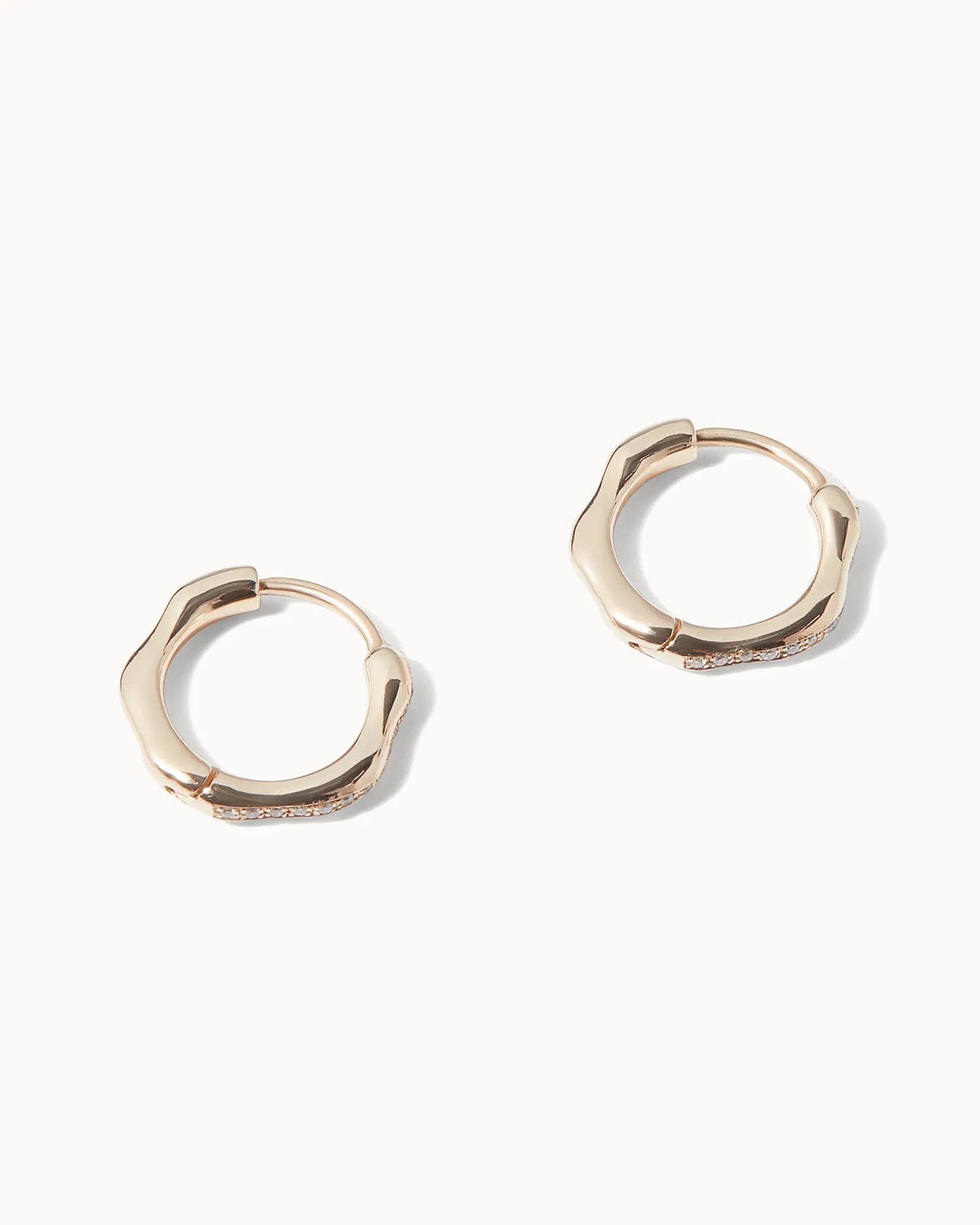 Helios Pavé Huggie Hoop Earrings