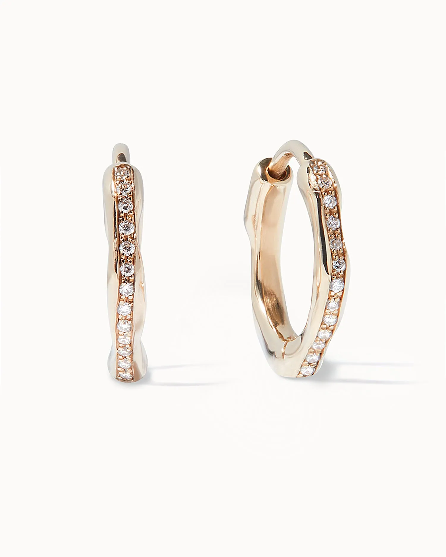 Helios Pavé Huggie Hoop Earrings