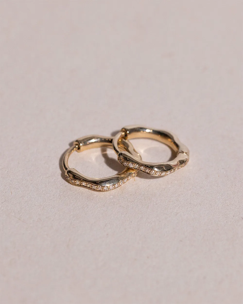 Helios Pavé Huggie Hoop Earrings