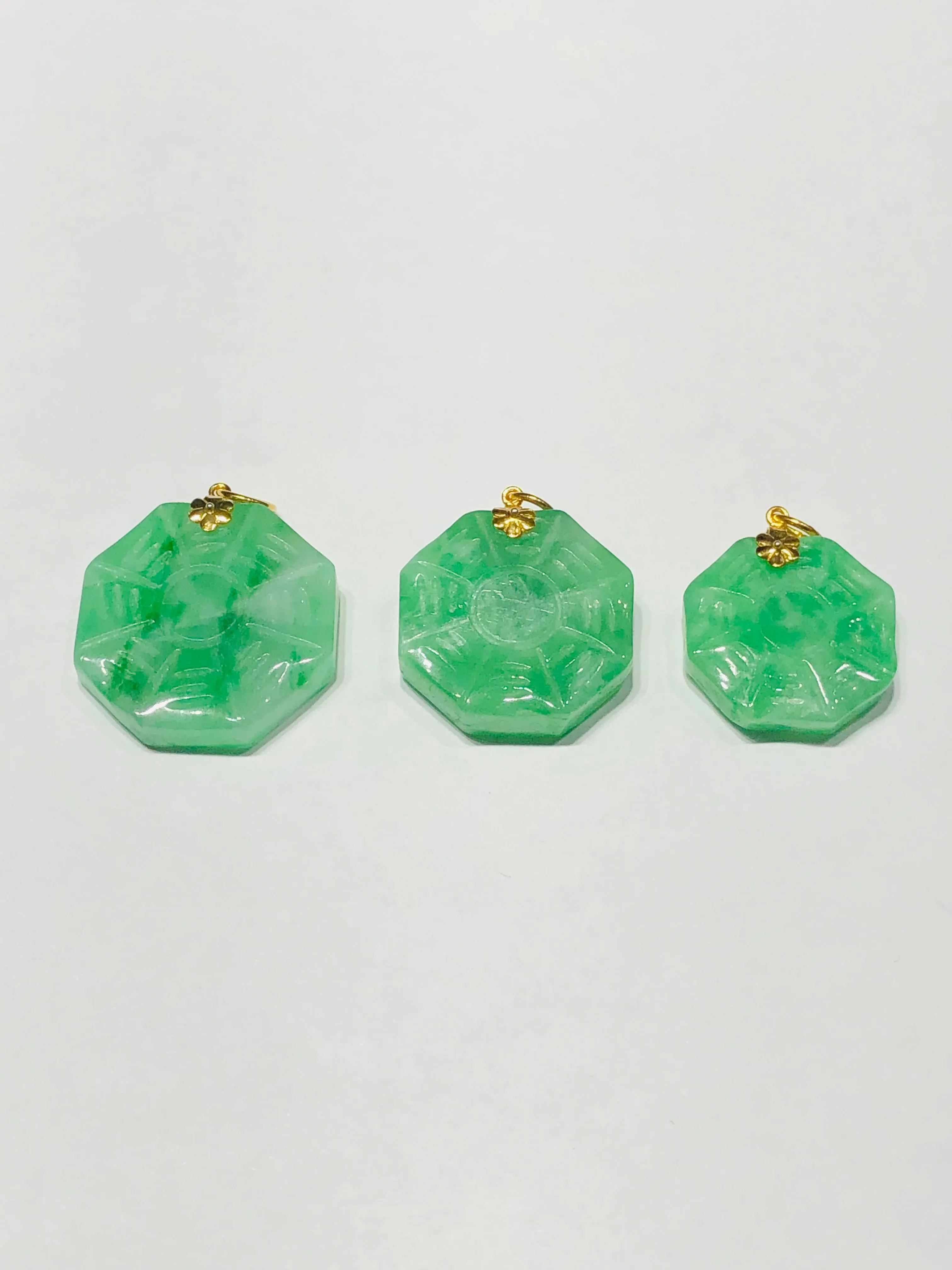 Jade Eight Trigrams Pendant (14K bail)