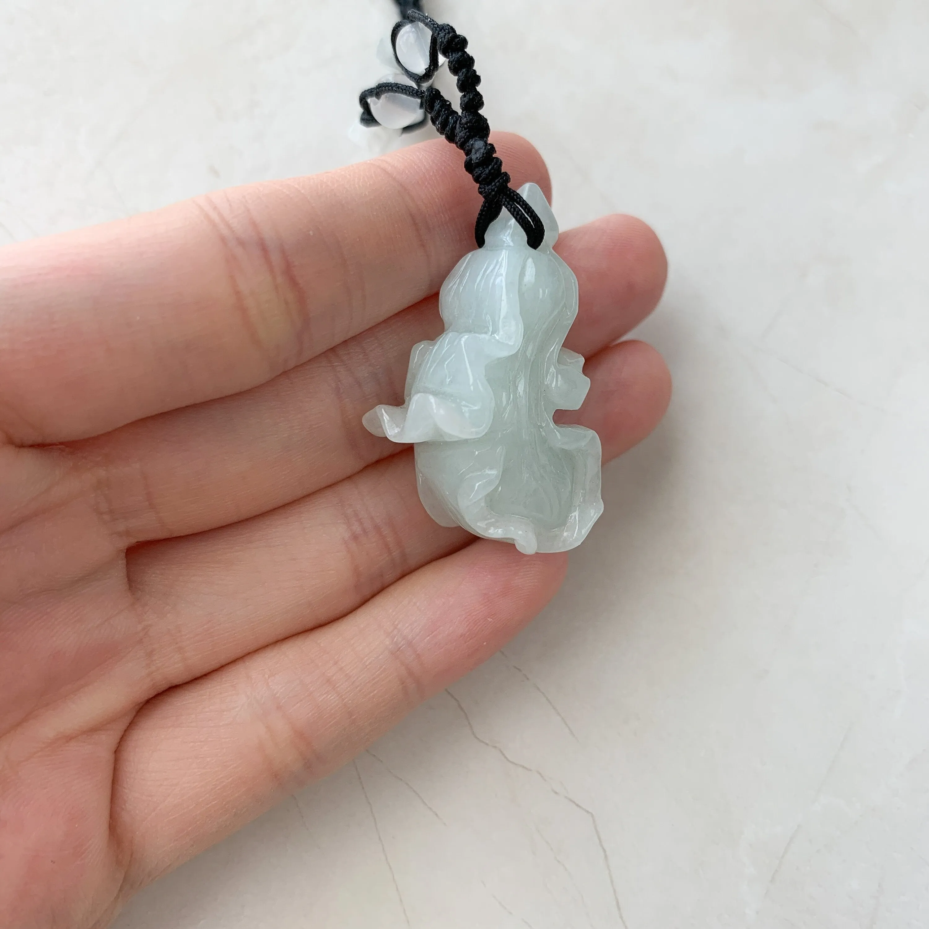 Jadeite Jade Cabbage Wealth and Prosperity Necklace, YW-0110-1646516034