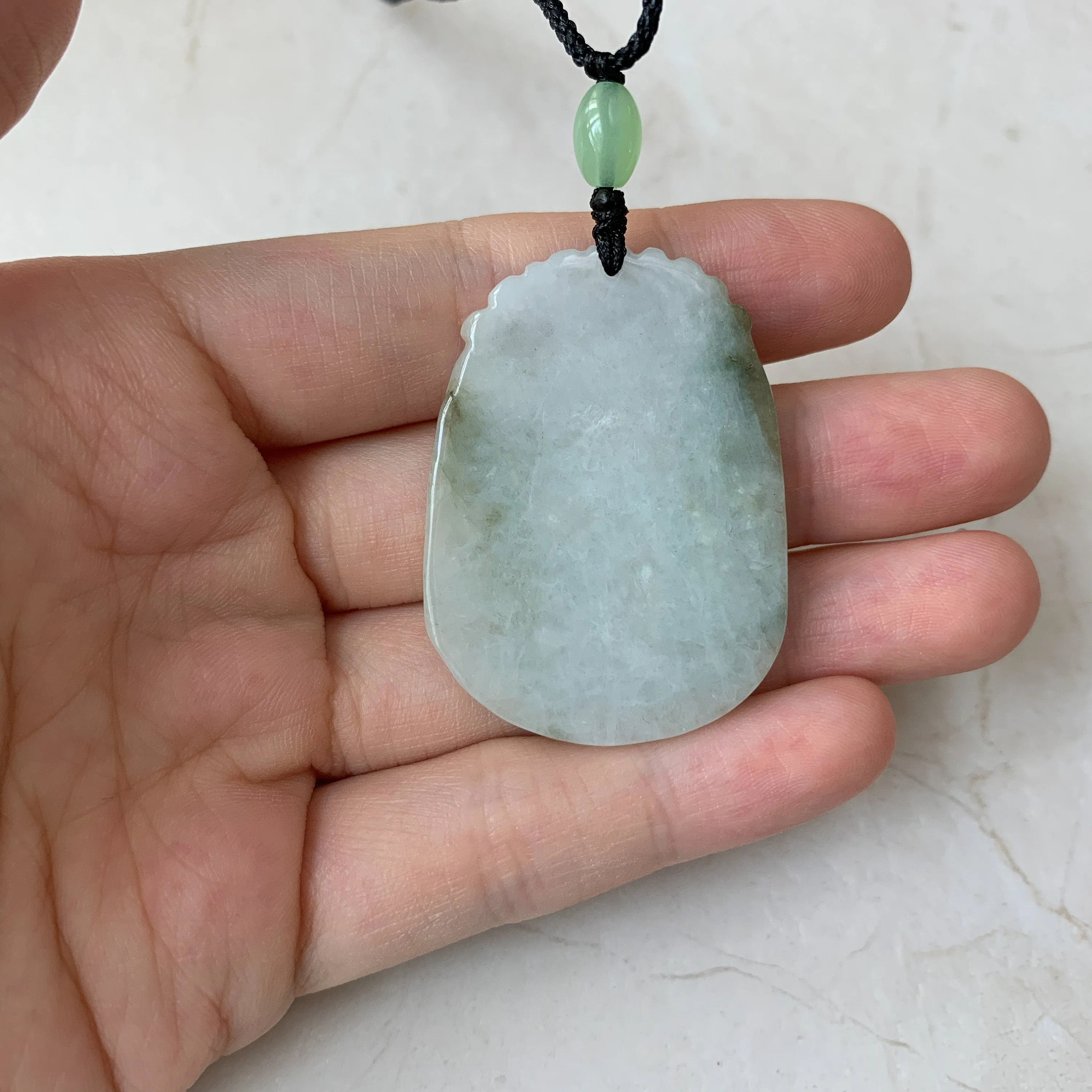 Jadeite Jade Rat Mouse Chinese Zodiac Carved Pendant Necklace, YW-0321-1646804616