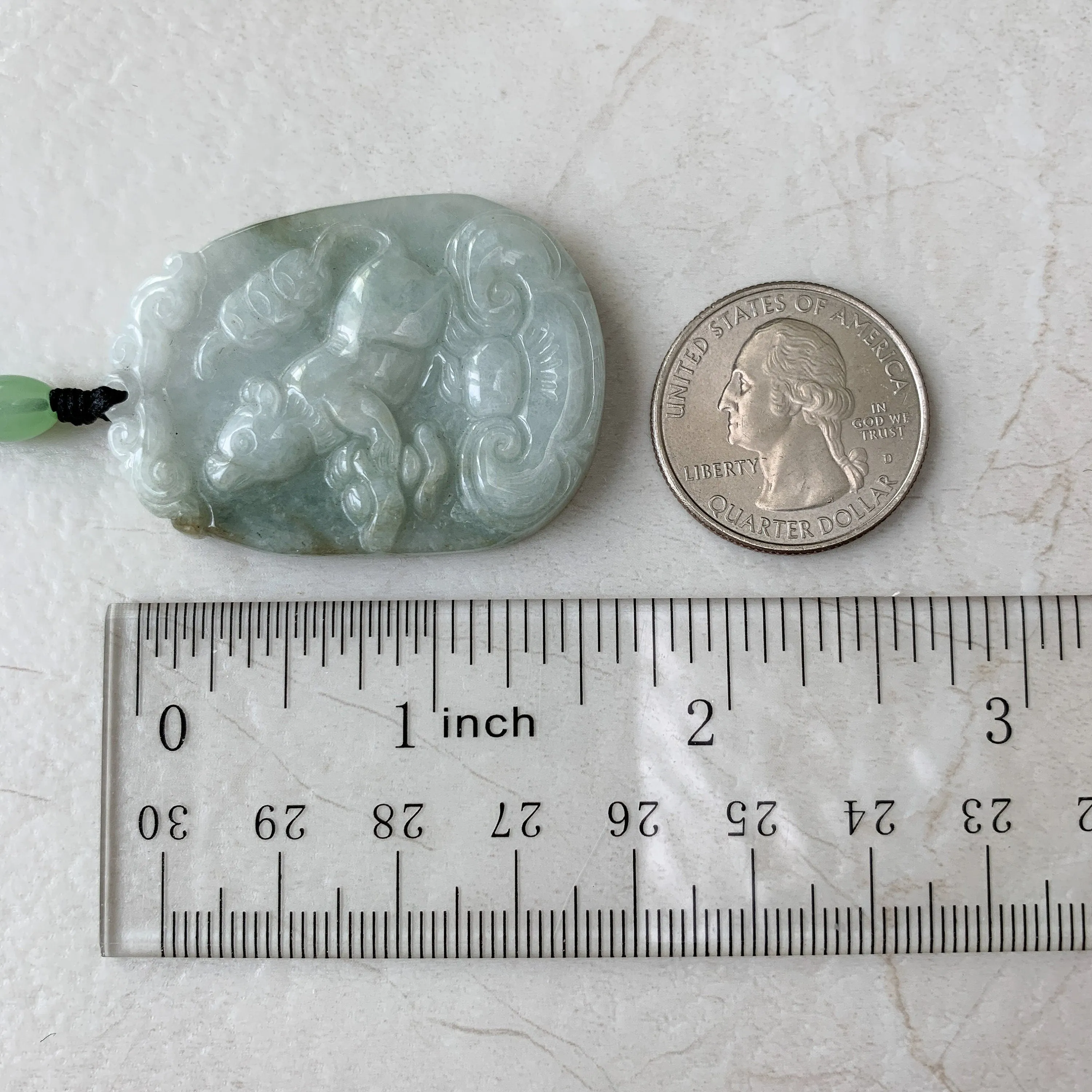 Jadeite Jade Rat Mouse Chinese Zodiac Carved Pendant Necklace, YW-0321-1646804616