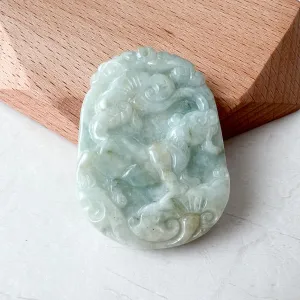 Jadeite Jade Rat Mouse Chinese Zodiac Carved Pendant Necklace, YW-0321-1647728114