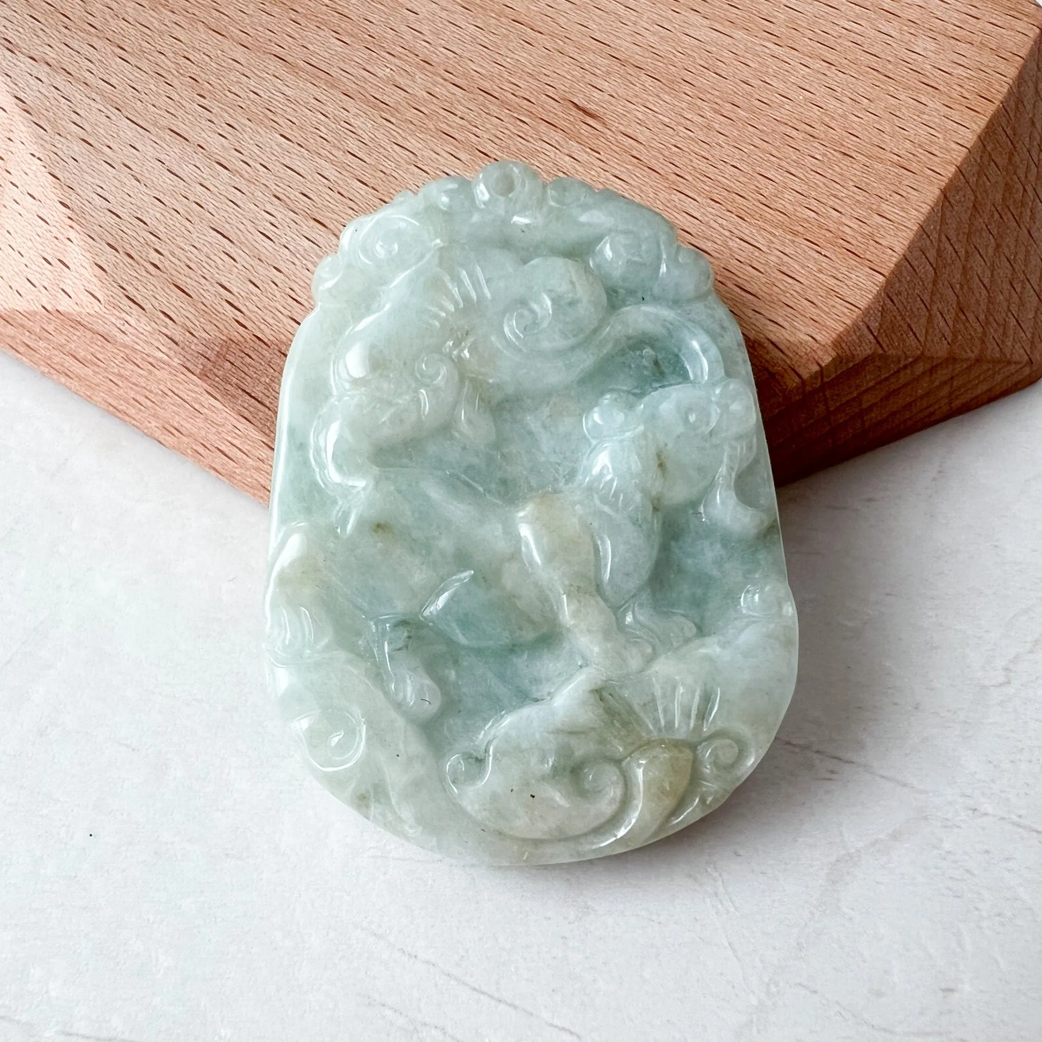 Jadeite Jade Rat Mouse Chinese Zodiac Carved Pendant Necklace, YW-0321-1647728114