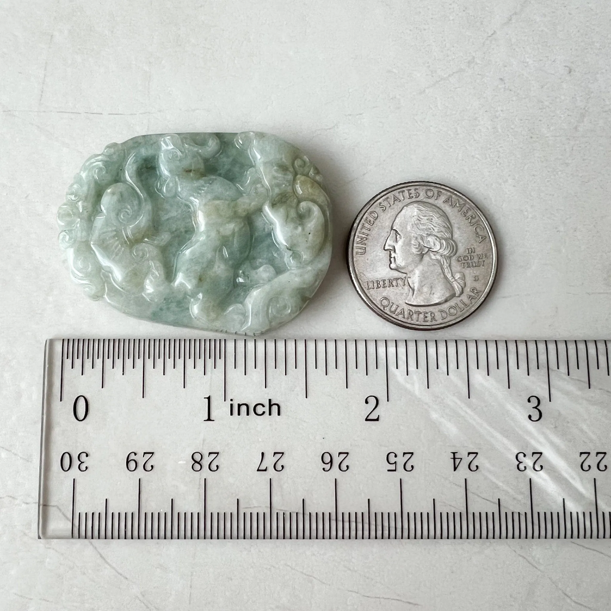 Jadeite Jade Rat Mouse Chinese Zodiac Carved Pendant Necklace, YW-0321-1647728114