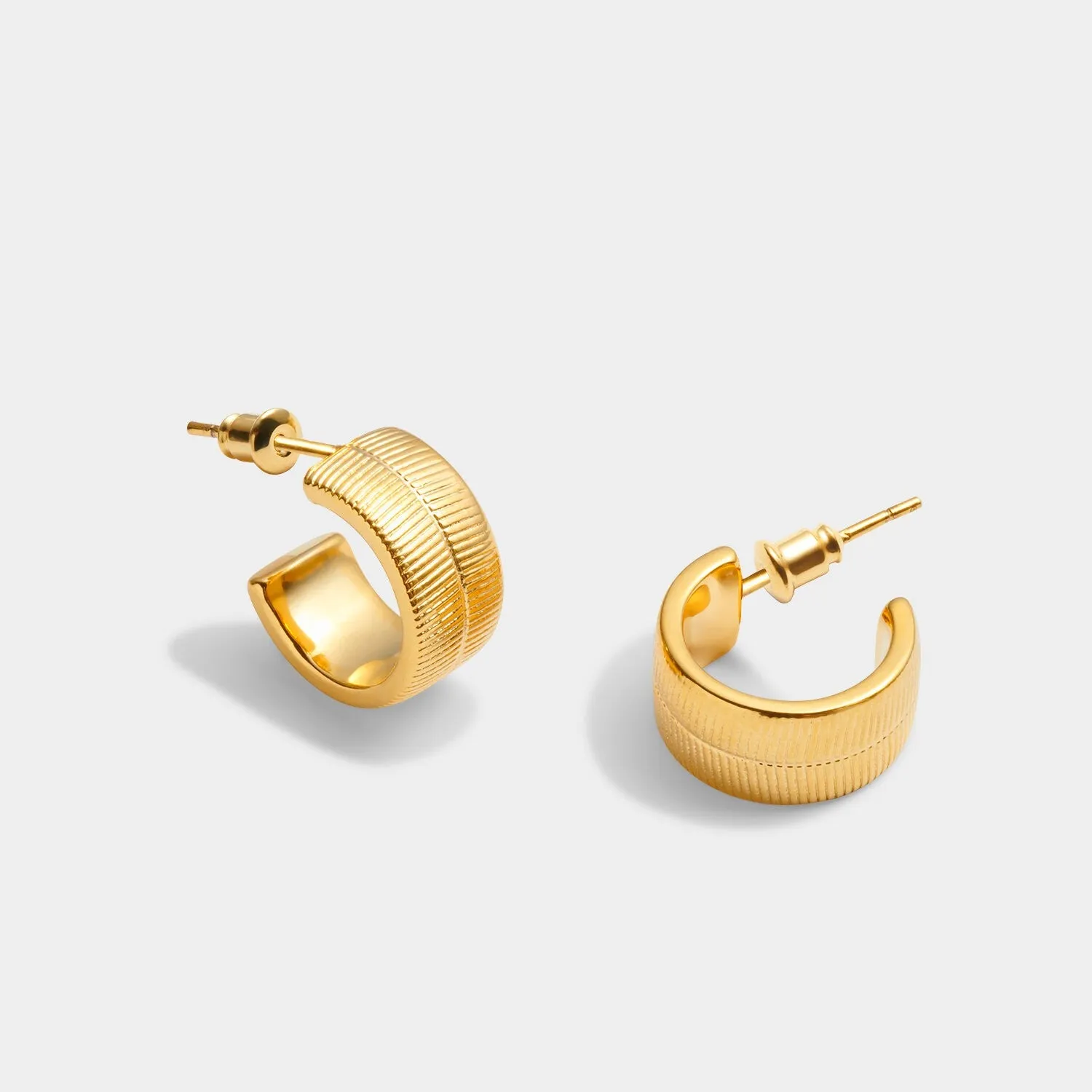 Katie Loxton Ciana Waterproof Gold Snake Huggie Hoop Earrings