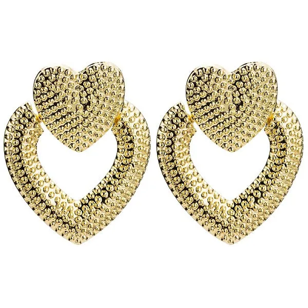Large Designer Acrylic Heart Earrings