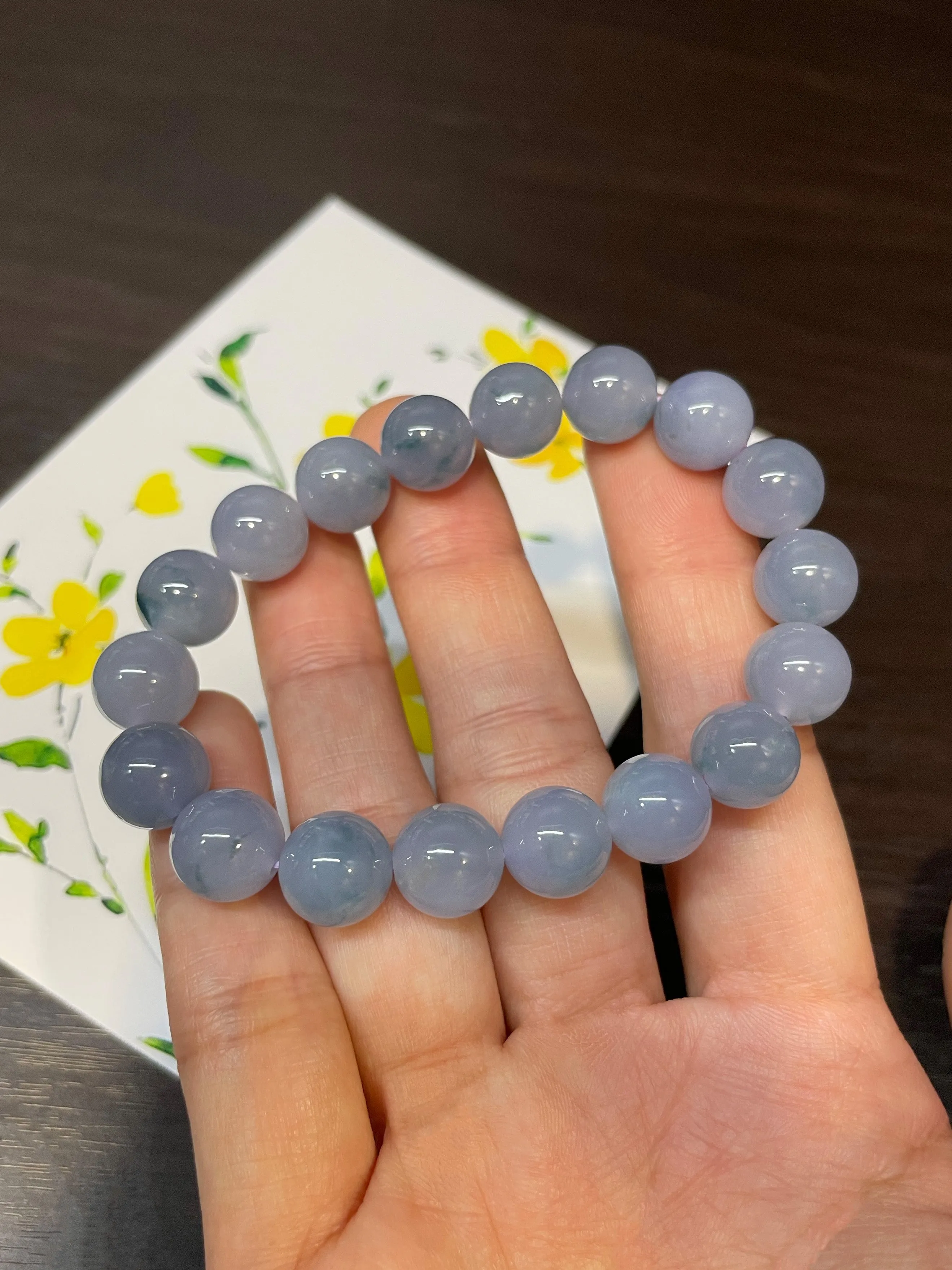 Lavender Jade Bracelet - Round Beads (NJBA046)