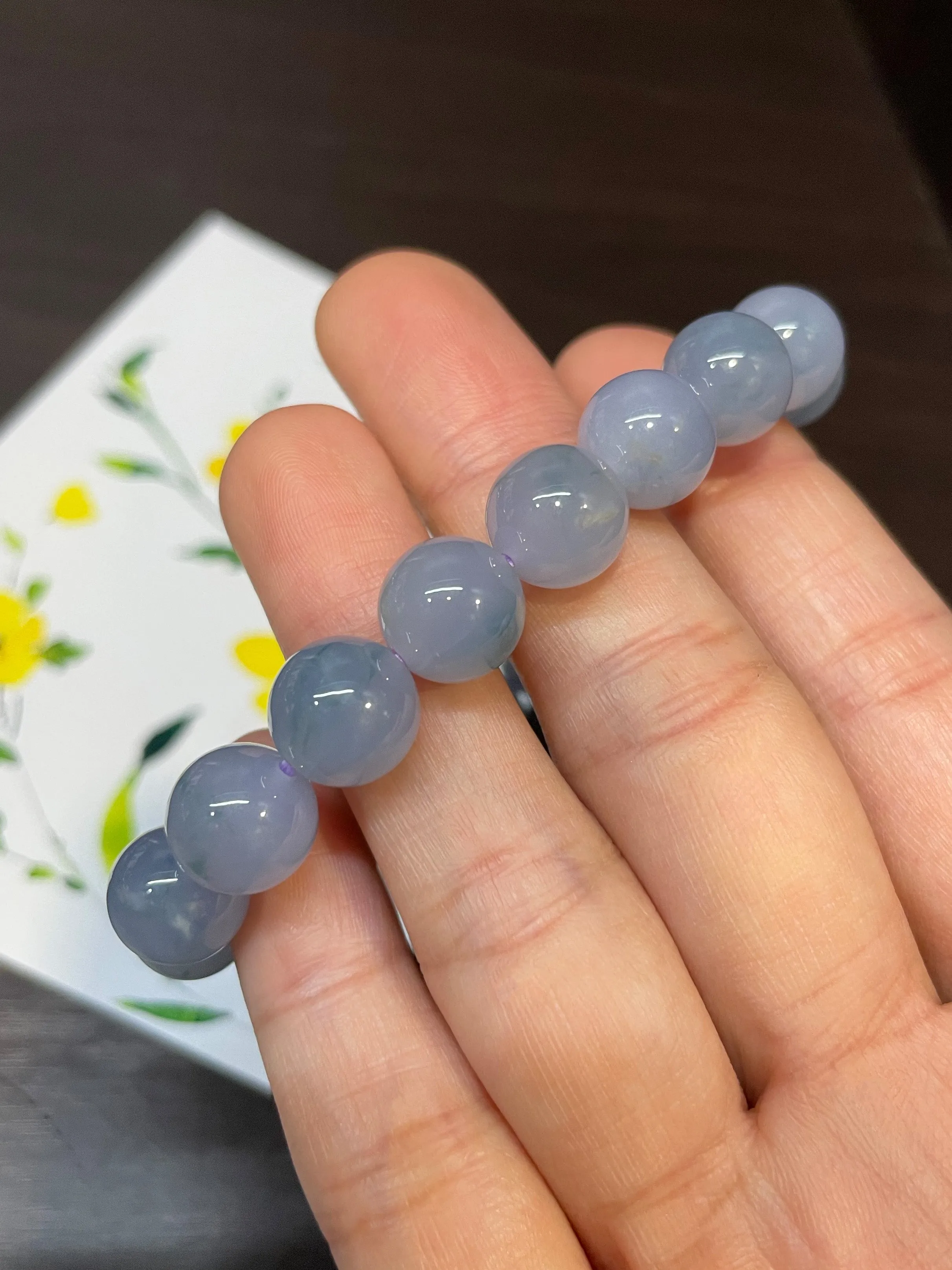 Lavender Jade Bracelet - Round Beads (NJBA046)