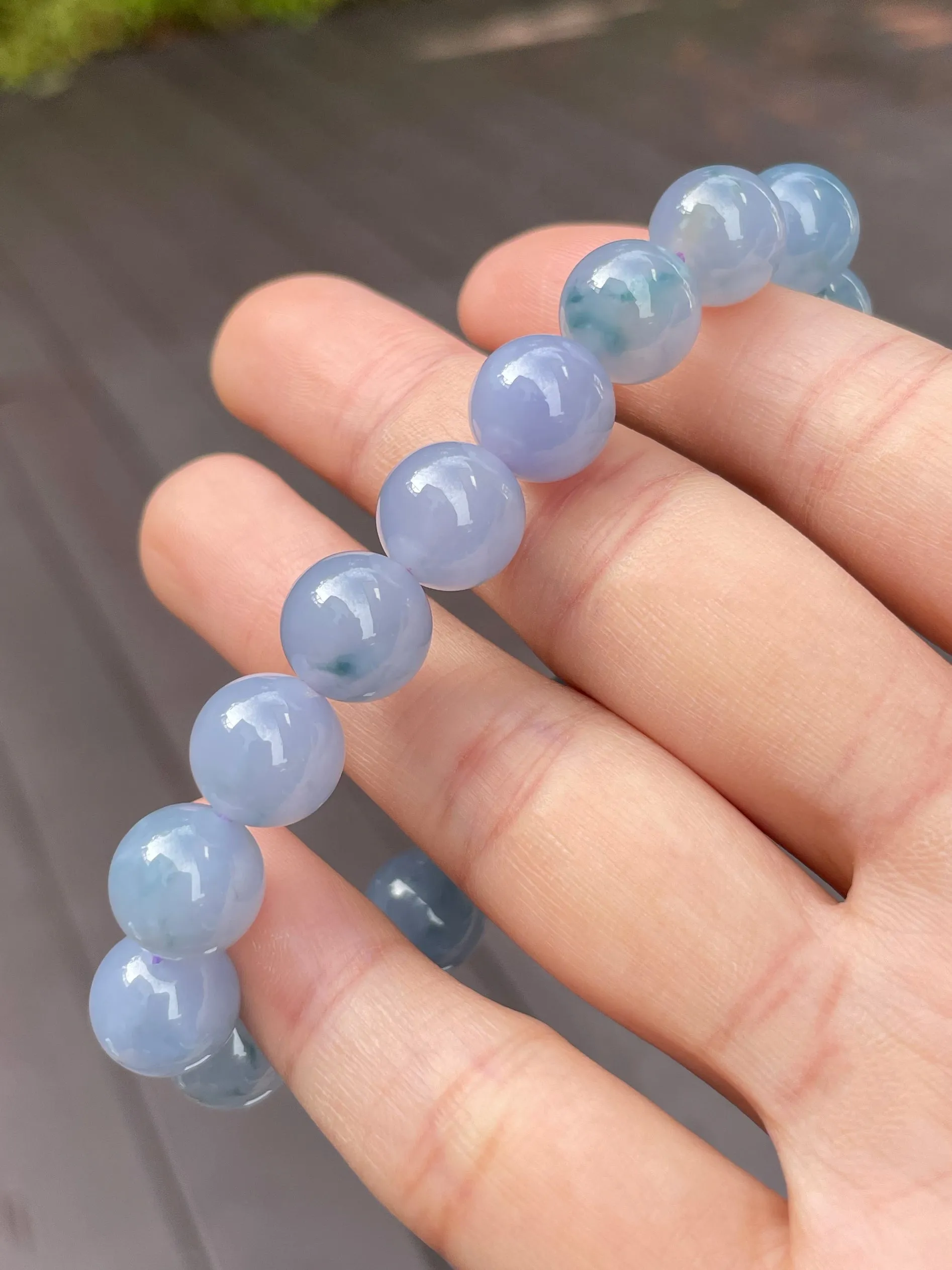 Lavender Jade Bracelet - Round Beads (NJBA046)