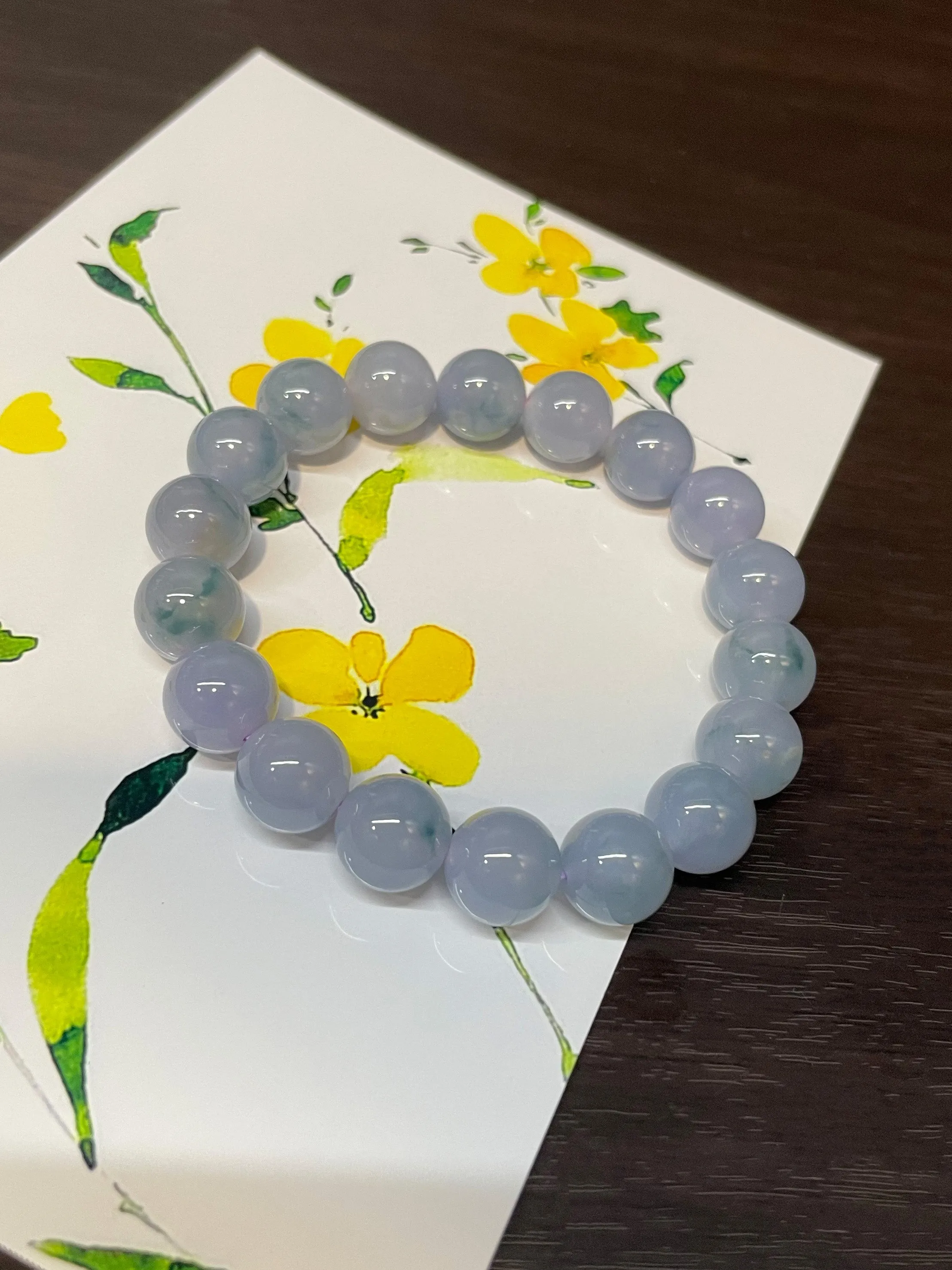 Lavender Jade Bracelet - Round Beads (NJBA046)