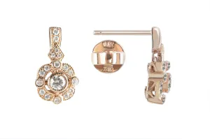 LeVian 0.41 ctw Vintage-Style Strawberry Gold Earrings