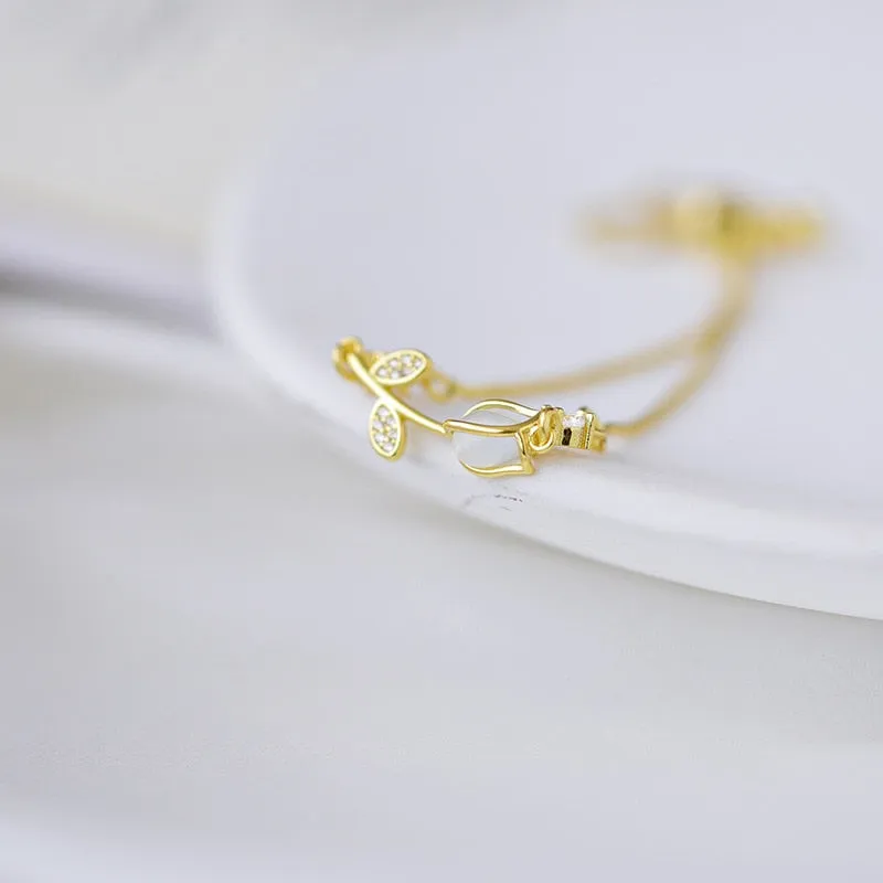 Light Luxury Tulip Flower Bracelet