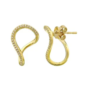 Looped Cuff Lobe Stud Earrings