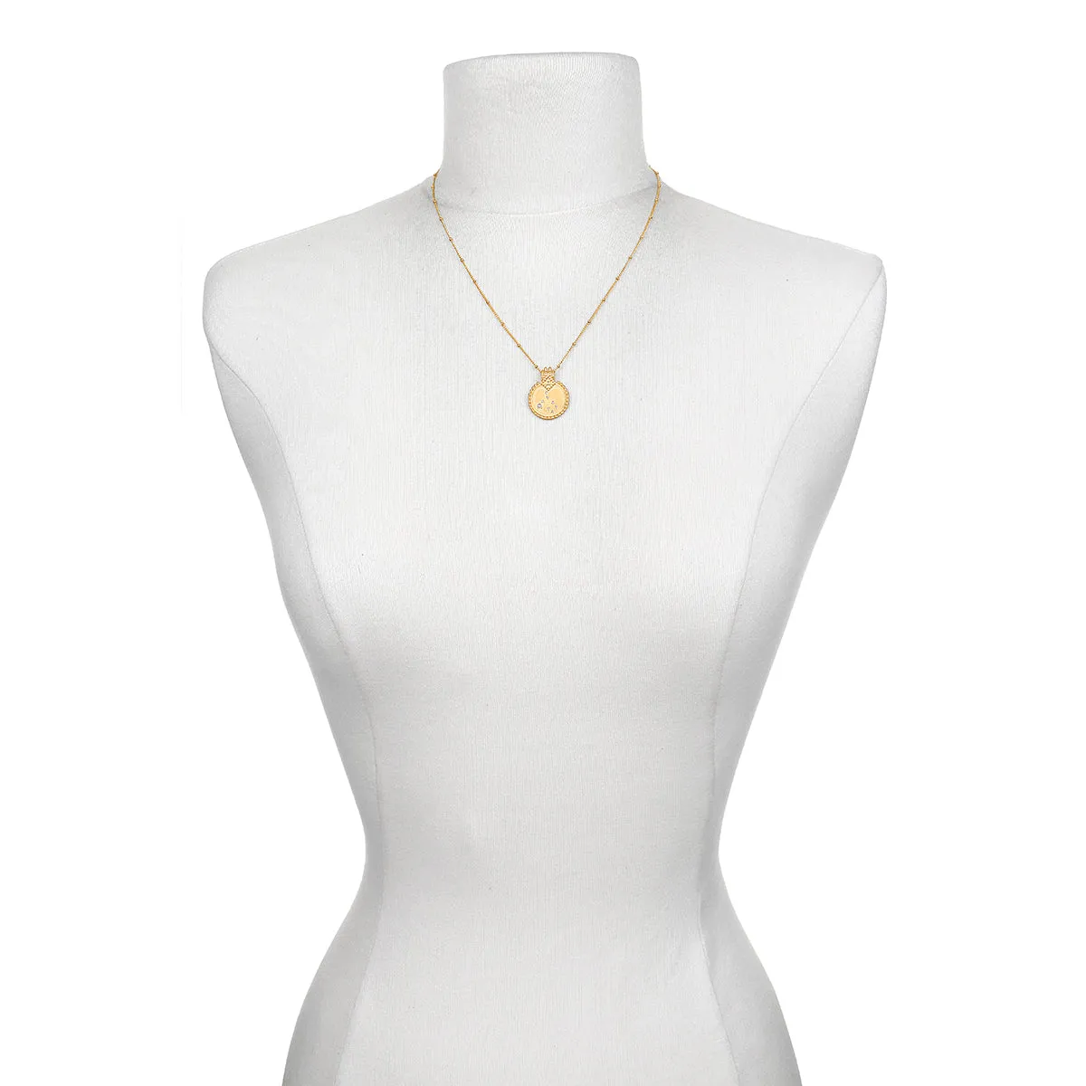 Mandala Zodiac Gemini Pearl Necklace