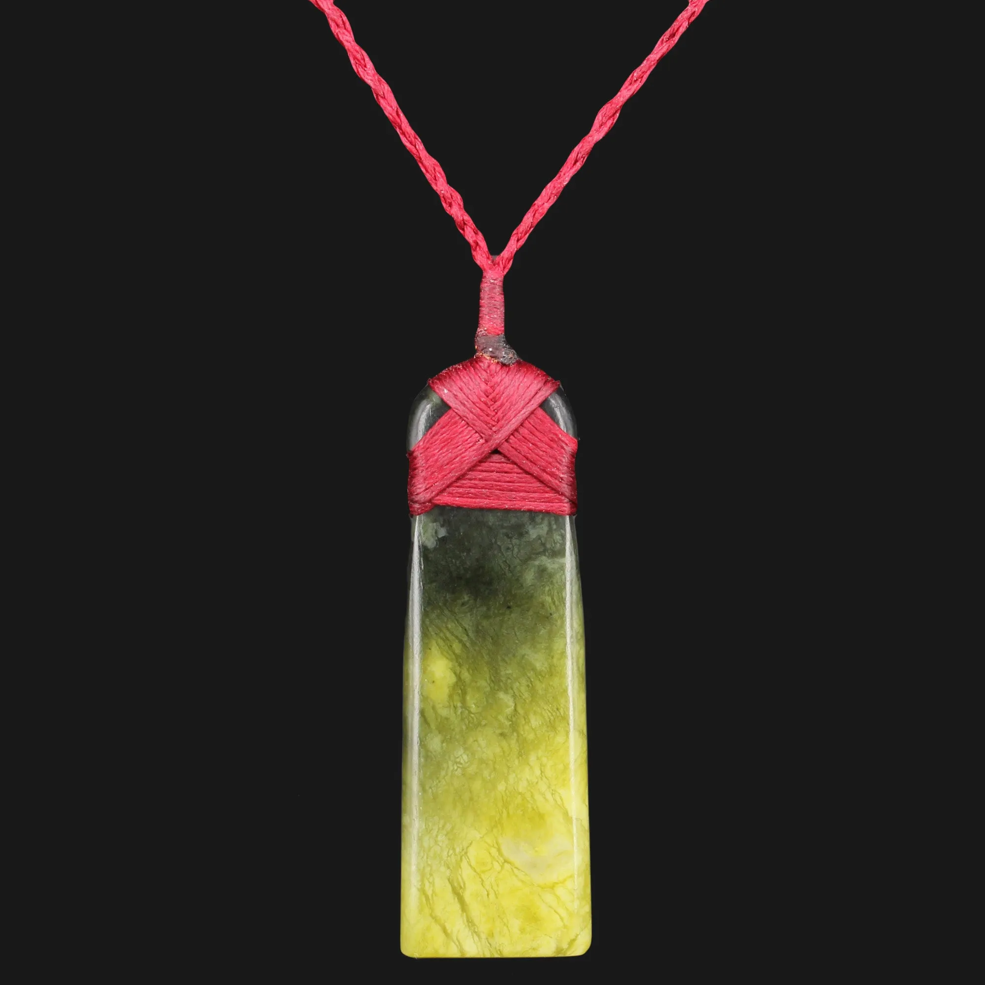 Manifest Your Dreams with Personalized Green Flower Jade Necklace and Lucky Red Wax Cords - Find Emotional Stability and Clarity in Life