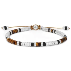 Maor Sterling Silver Onyx and Tiger Eye Sonoran Bracelet
